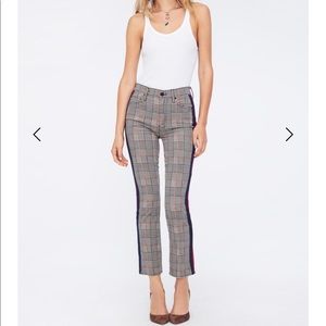 Mother denim bootcut plaid pants